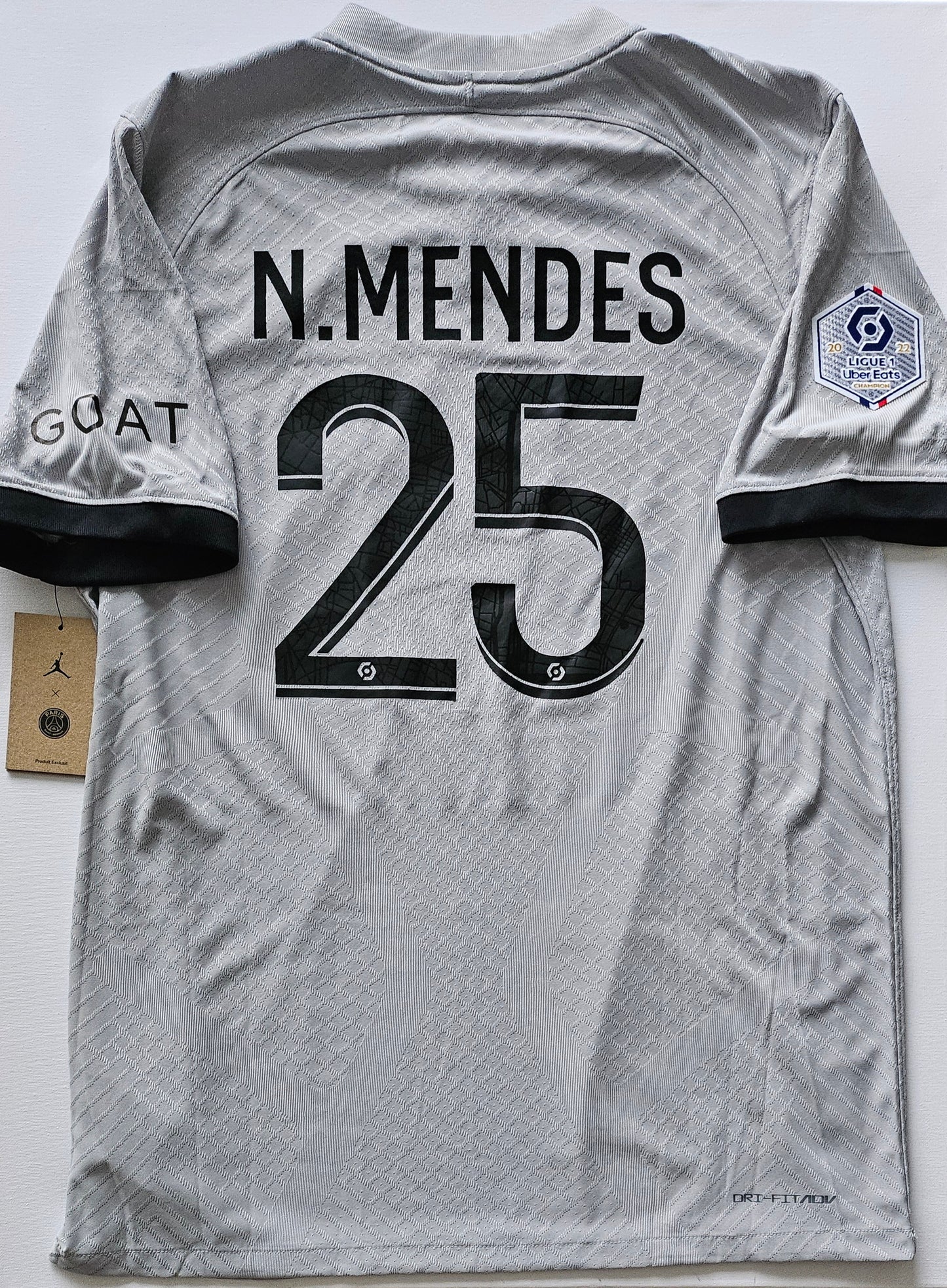 Maillot PSG Extérieur 2022/2023 - Nuno Mendes #25 - Version Joueur (L)