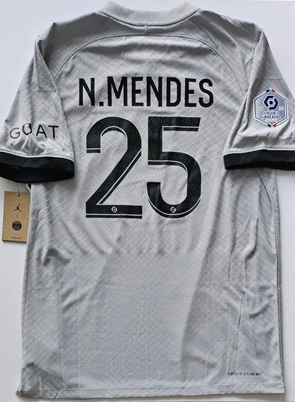 Maillot PSG Extérieur 2022/2023 - Nuno Mendes #25 - Version Joueur (L)